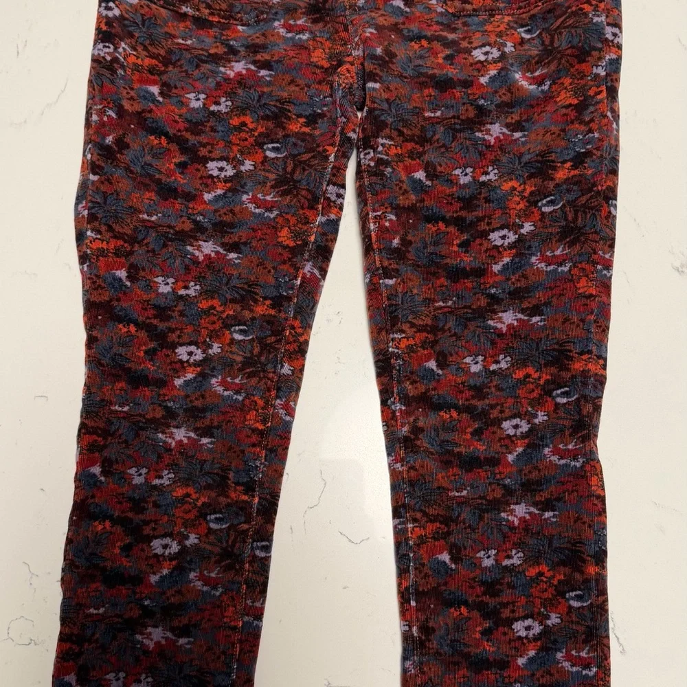 Pilcro & the Letterpress Size 29 High Rise Skinny Pants Floral Corduroy Stretchy - Picture 3 of 12